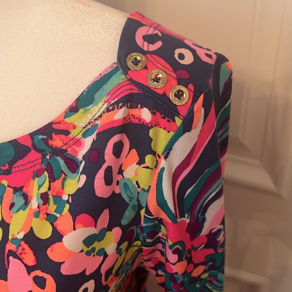 Lilly Pulitzer UPF 50+ Sophie Dress Multi Beach Loot Size Medium - Picture 3 of 9